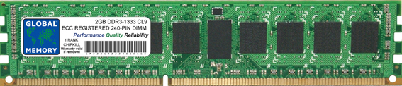 2GB DDR3 1333MHz PC3-10600 240-PIN ECC REGISTERED DIMM (RDIMM) MEMORY RAM FOR DELL SERVERS/WORKSTATIONS (1 RANK CHIPKILL)